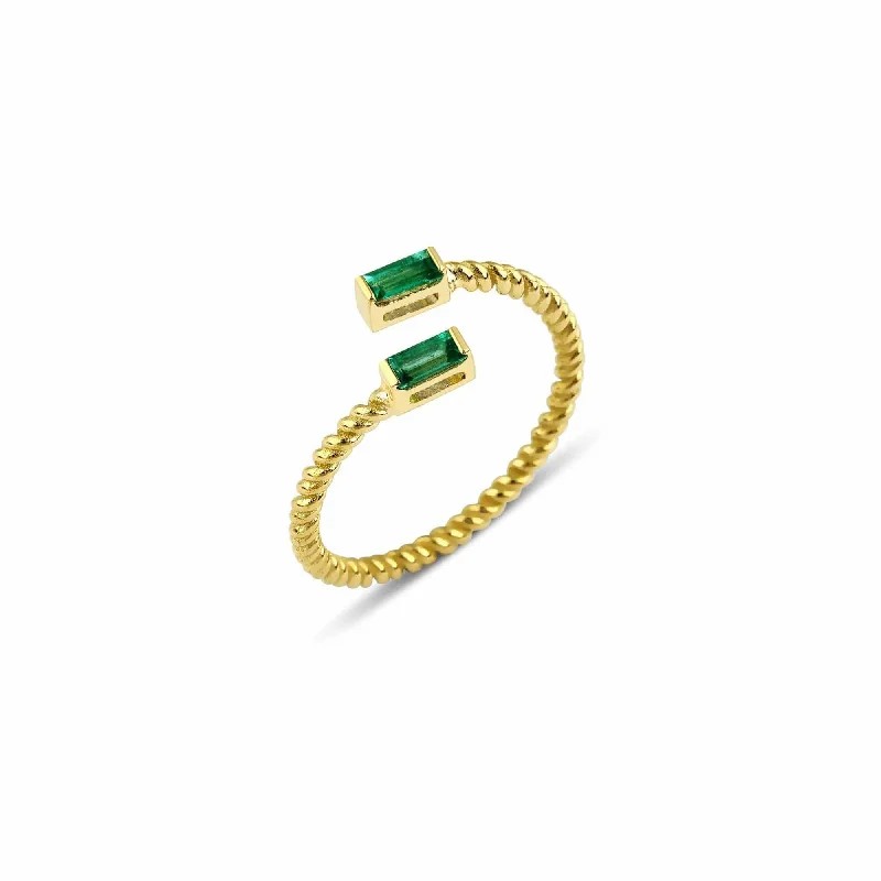 Flash Deals On Fine Jewelry – Shop Before It's Gone Lara Double Twist 18K Gold Ring w. Emeralds Flash Deals On Fine Jewelry – Shop Before It's Gone Lara Double Twist 18K Gold Ring w. Emeralds