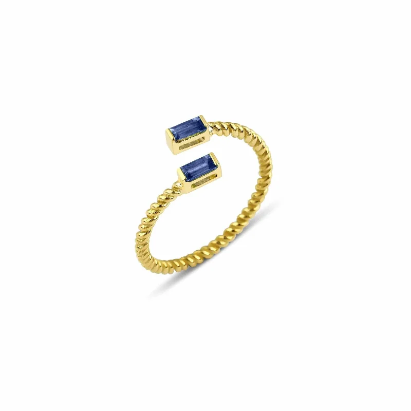 Timeless Beauty, Unbeatable Deals – Jewelry Sale On Lara Double Twist 18K Gold Ring w. Sapphires Timeless Beauty, Unbeatable Deals – Jewelry Sale On Lara Double Twist 18K Gold Ring w. Sapphires