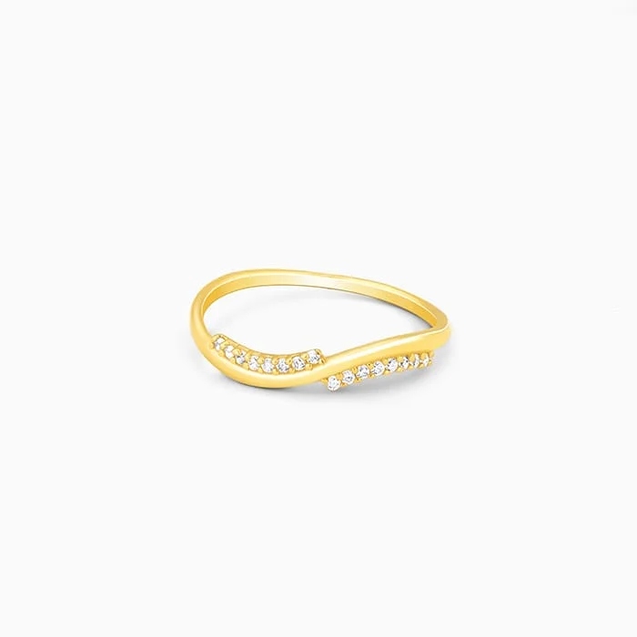 Unique Jewelry For Less – Shop The Sale Now Golden Blissful Wave Ring