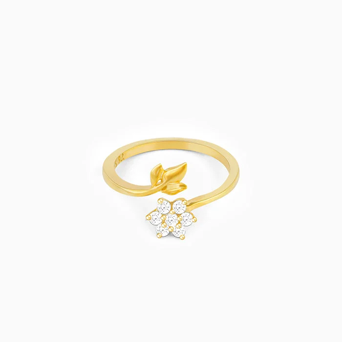Elegant Necklaces And Bracelets At Limited-Time Offers Golden Flower Girl Ring