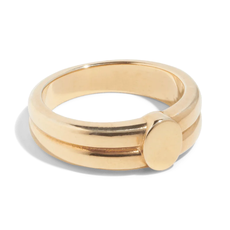 THE HARLOW RING - Solid 14k yellow gold