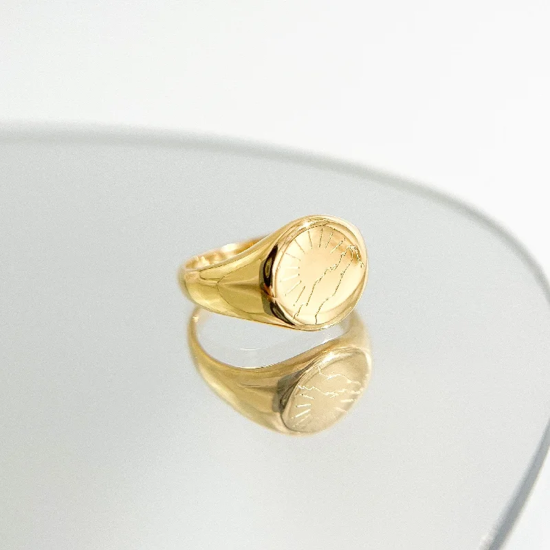 Waterproof Stainless Steel Jewelry For Lasting Beauty Mountain Ring in Gold (Nature’s Divinity) Waterproof Stainless Steel Jewelry For Lasting Beauty Mountain Ring in Gold (Nature’s Divinity)