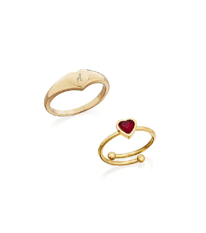 Personalised Ring Bundle (Gold)