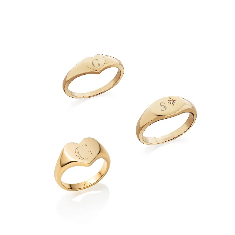 Signet Ring Bundle (Gold)