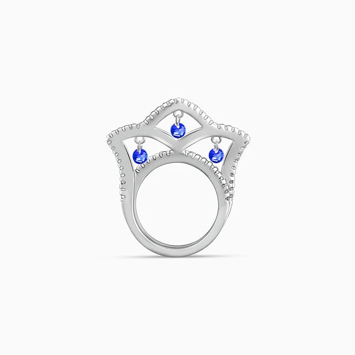 Trending Jewelry Styles Now At Limited-Time Discounts Silver Blue Regal Crown Ring Trending Jewelry Styles Now At Limited-Time Discounts Silver Blue Regal Crown Ring
