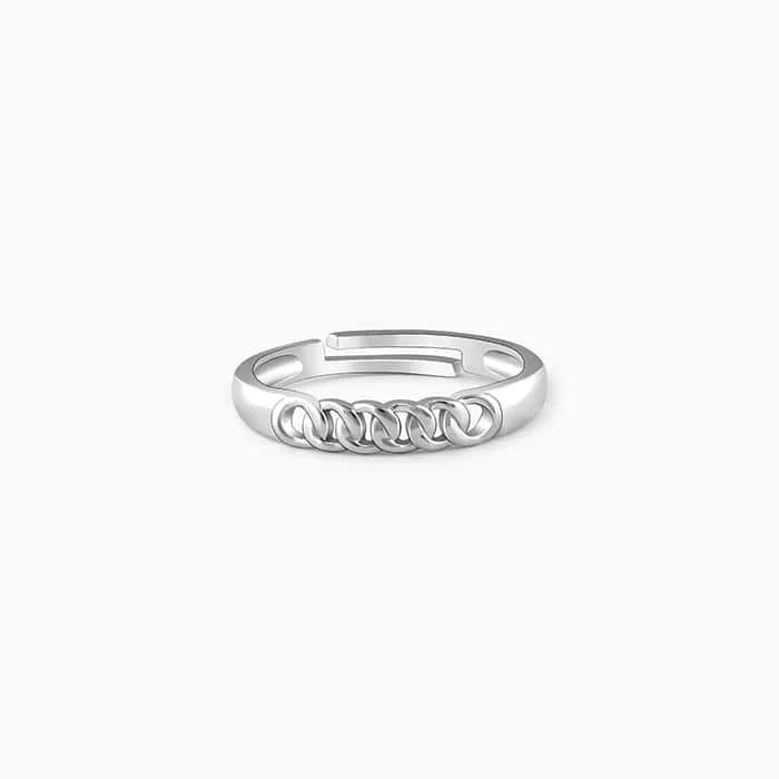 Elevate Your Outfit With Discounted Statement Jewelry Silver Classic Chain Ring for Him Elevate Your Outfit With Discounted Statement Jewelry Silver Classic Chain Ring for Him