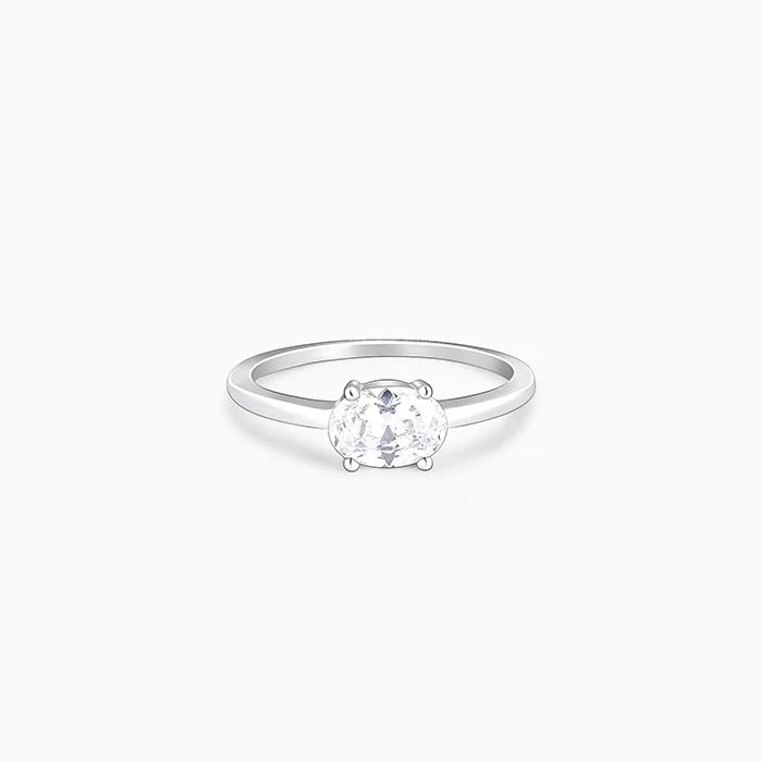 Unbeatable Offers On Luxury And Everyday Jewelry Silver Ethereal Solitaire Ring