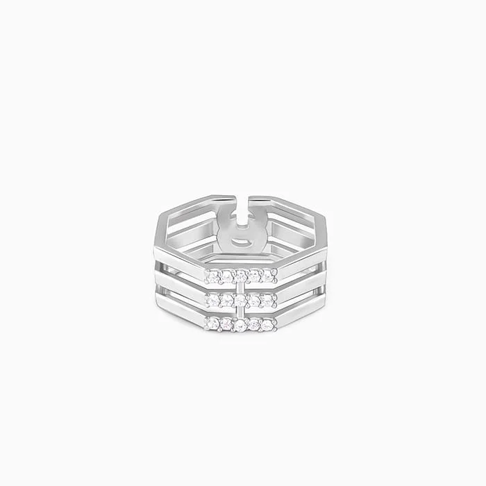 Luxury Jewelry At Unbeatable Discounts Silver Octagonal Elegance Ring