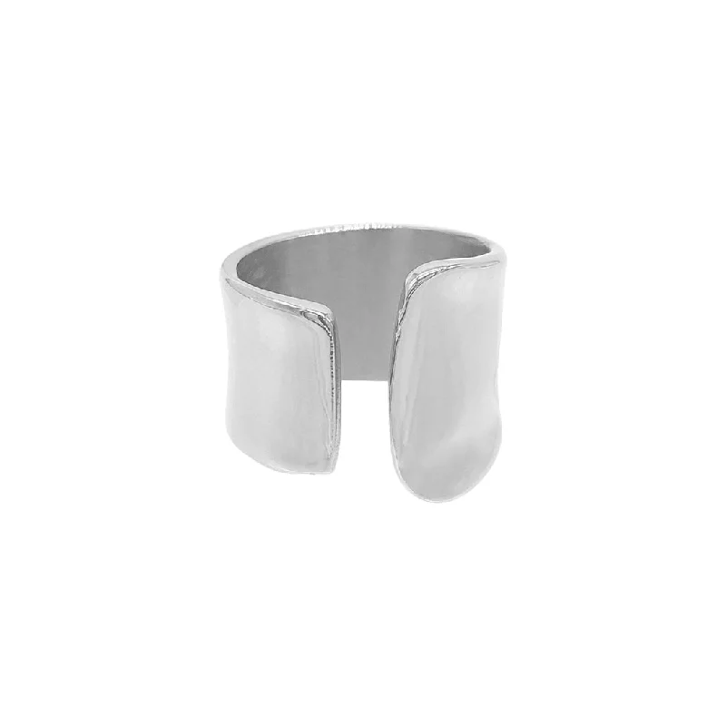 Luxury Meets Affordability – Jewelry Sale Live Now Rhodium Plated Tall Open Band Ring Luxury Meets Affordability – Jewelry Sale Live Now Rhodium Plated Tall Open Band Ring