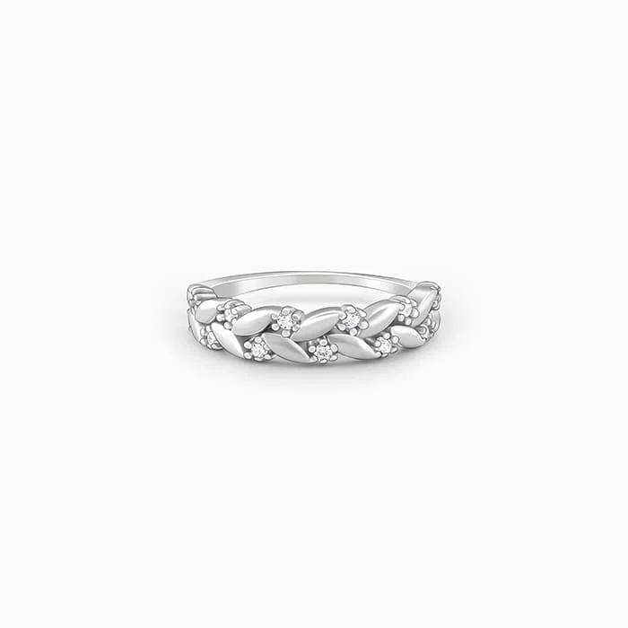 Buy More, Save More On Stunning Jewelry Pieces Silver Woven Leaf Ring