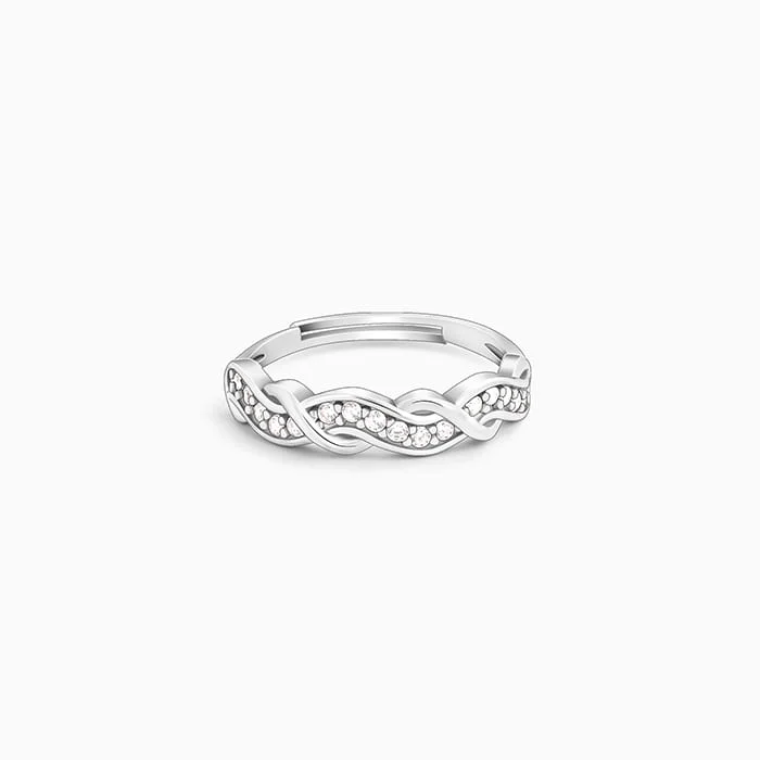 Sparkle On A Budget – Fine Jewelry For Less Silver Zircon Winding Wave Ring