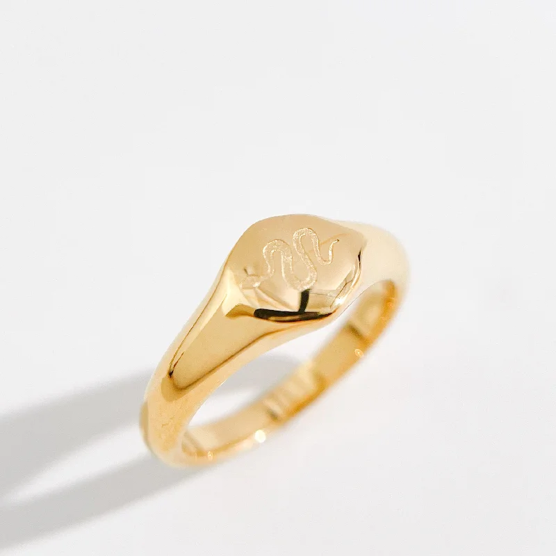 Once-A-Year Jewelry Sale – Grab Your Favorites Now Slitherin Signet Gold Ring