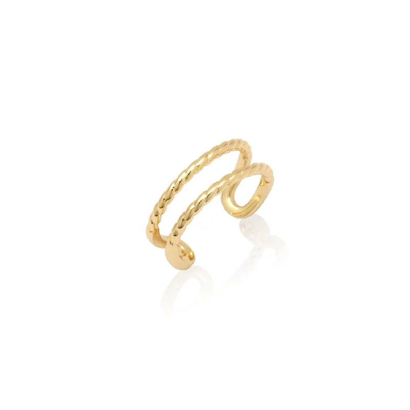 Twisted Open Band Ring (Gold)