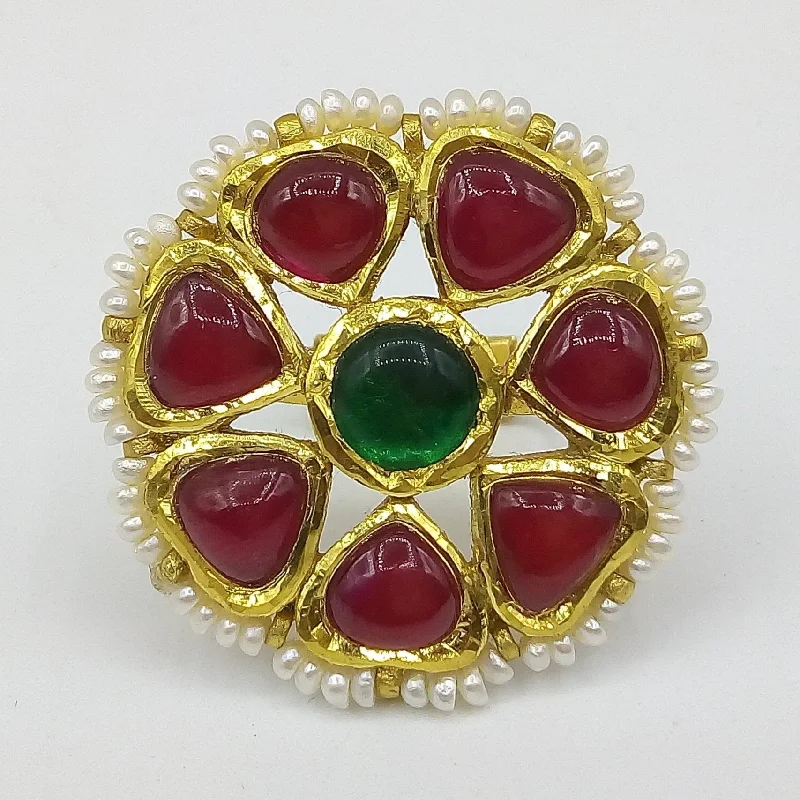 Last Chance To Grab Your Favorite Jewelry At A Discount Vintage antique 22k yellow gold handmade kundan jadau ring with fabulous color stone indian wedding jewelry