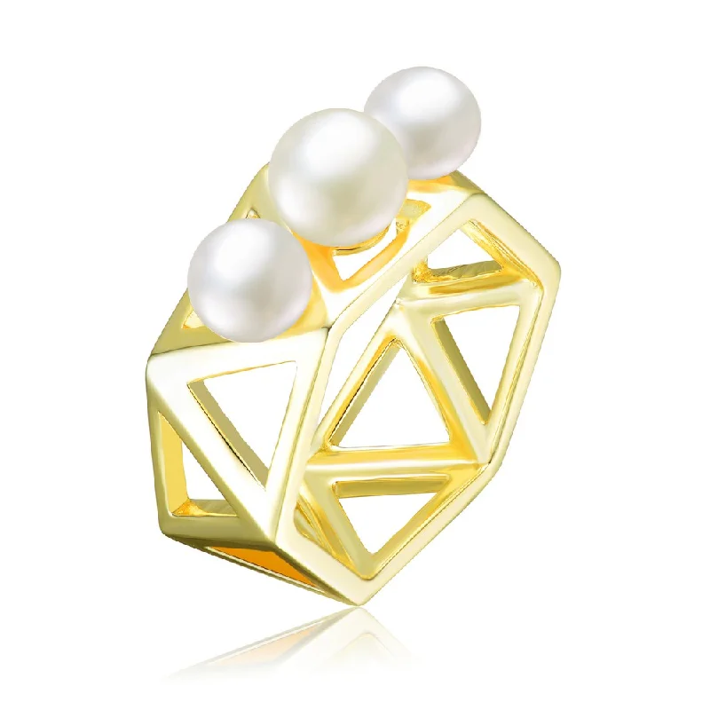 Jewelry Clearance Event – Last Chance For Stunning Deals Delphine Three Pearl Triangle Golden Geometric Ring Jewelry Clearance Event – Last Chance For Stunning Deals Delphine Three Pearl Triangle Golden Geometric Ring