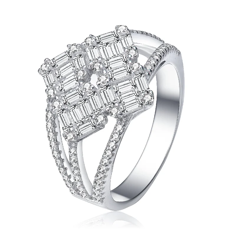 Bohemian-Inspired Jewelry For Free-Spirited Fashion Déco Triple Split Cubic Zirconia Limited Edition Ring Bohemian-Inspired Jewelry For Free-Spirited Fashion Déco Triple Split Cubic Zirconia Limited Edition Ring