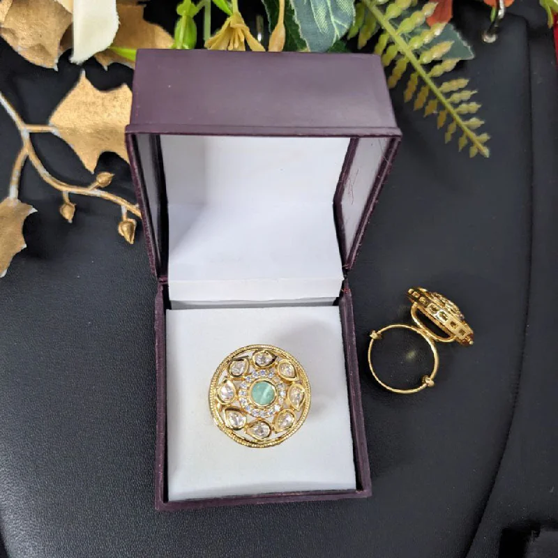 Sparkle On A Budget – Fine Jewelry For Less Aamrapali Gold Plated Kundan Ring (1 Piece Only) Sparkle On A Budget – Fine Jewelry For Less Aamrapali Gold Plated Kundan Ring (1 Piece Only)
