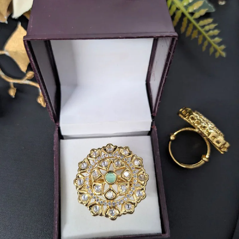 Handcrafted Beauty At Affordable Prices Aamrapali Gold Plated Kundan Ring (1 Piece Only) Handcrafted Beauty At Affordable Prices Aamrapali Gold Plated Kundan Ring (1 Piece Only)