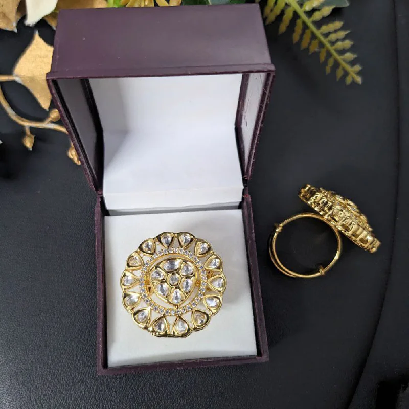 Make Your Outfit Shine With Discounted Jewelry Aamrapali Gold Plated Kundan Ring (1 Piece Only) Make Your Outfit Shine With Discounted Jewelry Aamrapali Gold Plated Kundan Ring (1 Piece Only)