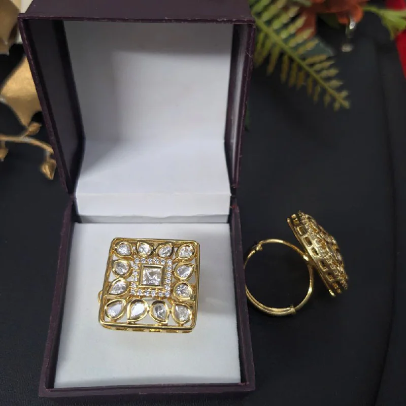 Timeless Beauty, Unbeatable Deals – Jewelry Sale On Aamrapali Gold Plated Kundan Ring (1 Piece Only) Timeless Beauty, Unbeatable Deals – Jewelry Sale On Aamrapali Gold Plated Kundan Ring (1 Piece Only)