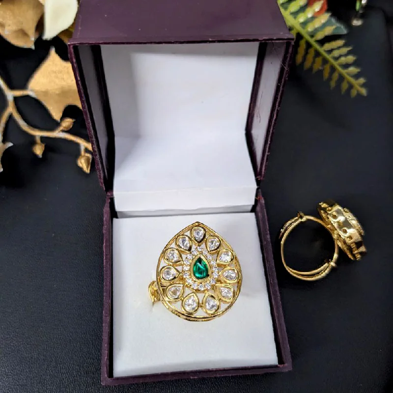 Elegant Jewelry Styles At Budget-Friendly Prices Aamrapali Gold Plated Kundan Ring (1 Piece Only) Elegant Jewelry Styles At Budget-Friendly Prices Aamrapali Gold Plated Kundan Ring (1 Piece Only)