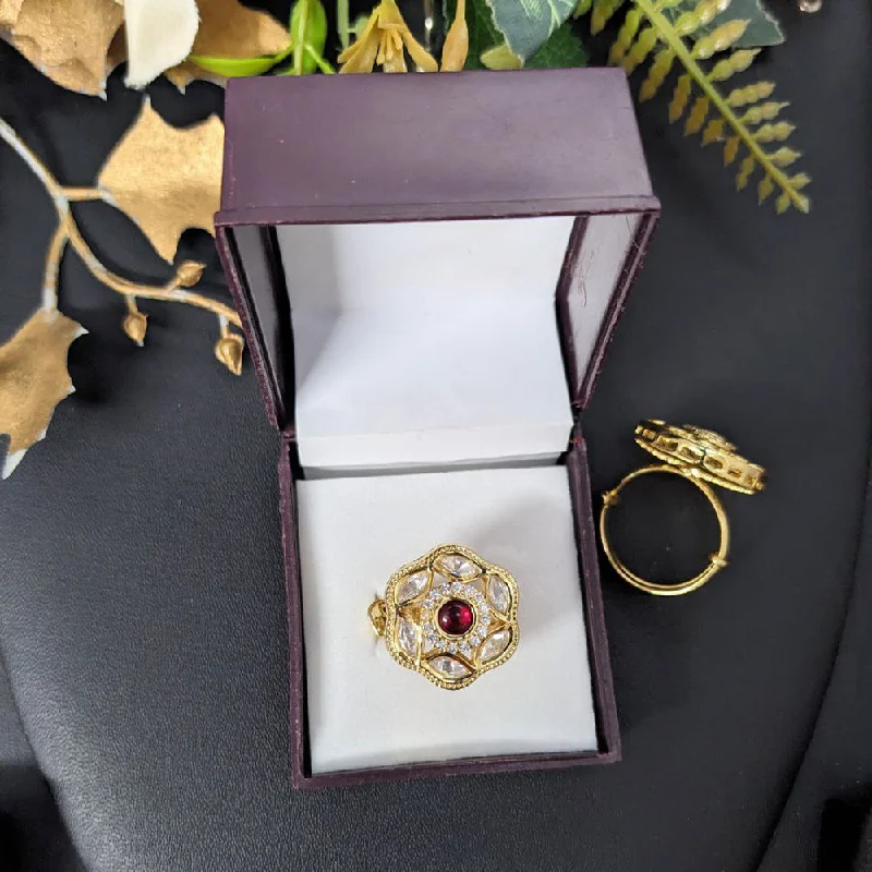 Breathtaking Jewelry, Breathtaking Prices Aamrapali Gold Plated Kundan Ring (1 Piece Only) Breathtaking Jewelry, Breathtaking Prices Aamrapali Gold Plated Kundan Ring (1 Piece Only)
