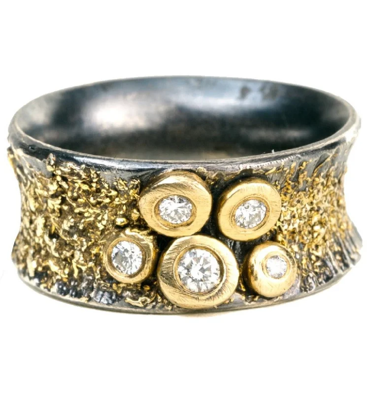 Affordable Glamour – Must-Have Jewelry At Special Rates Aspen Bauble Ring - 22k/18k gold, Oxidized Silver + Reclaimed Diamonds Affordable Glamour – Must-Have Jewelry At Special Rates Aspen Bauble Ring - 22k/18k gold, Oxidized Silver + Reclaimed Diamonds