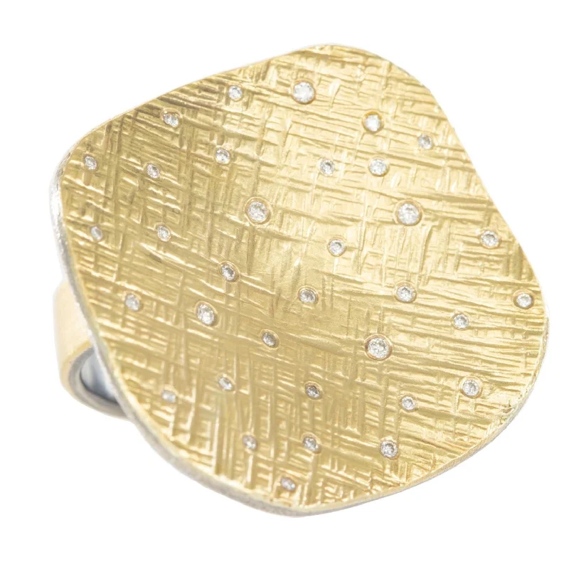 Gorgeous Jewelry, Limited-Time Savings Aspen Squared Statement Ring - 18ky, Oxidized Silver + VS Diamonds Gorgeous Jewelry, Limited-Time Savings Aspen Squared Statement Ring - 18ky, Oxidized Silver + VS Diamonds