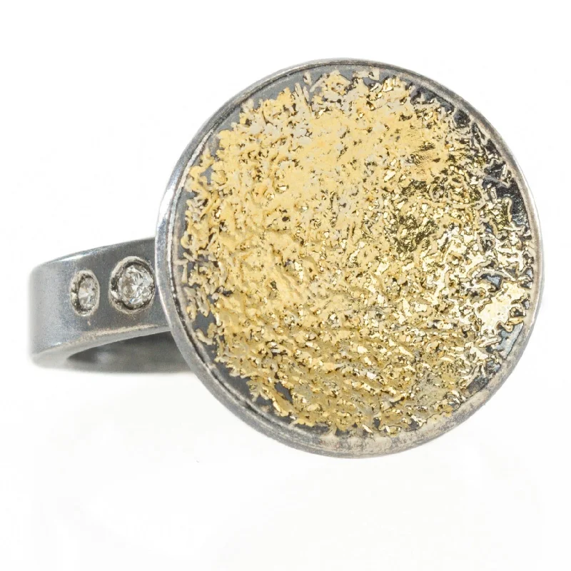 Jewelry Clearance Event – Stock Up Before It's Over Blossom Ring - 22k Gold, Oxidized Silver + VS Diamonds Jewelry Clearance Event – Stock Up Before It's Over Blossom Ring - 22k Gold, Oxidized Silver + VS Diamonds