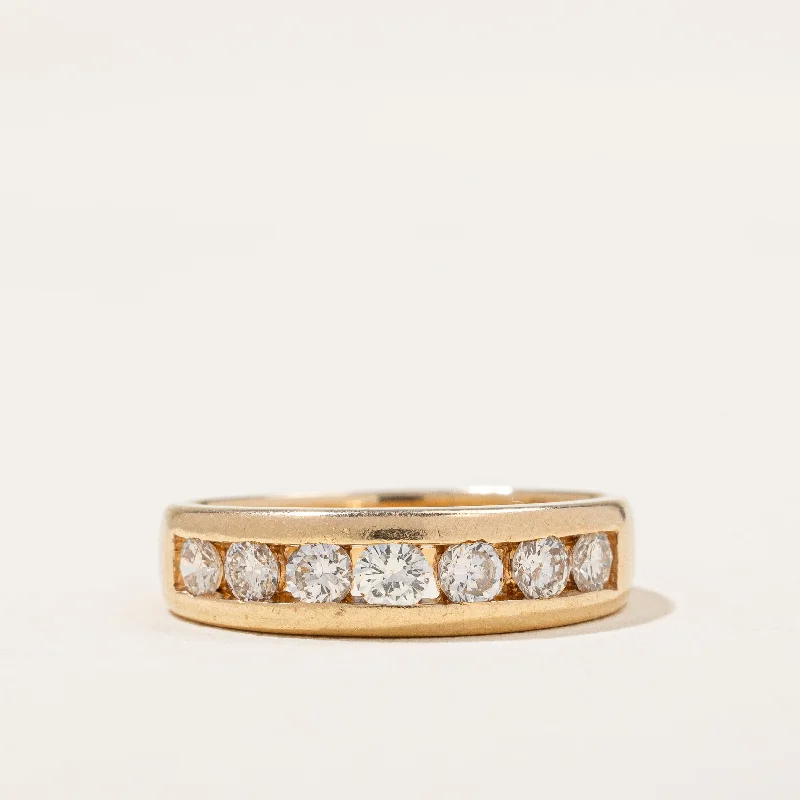 Handmade Pearl Jewelry For Timeless Elegance Channel Set Diamond Ring | 0.58ctw | SZ 6.25 | Handmade Pearl Jewelry For Timeless Elegance Channel Set Diamond Ring | 0.58ctw | SZ 6.25 |