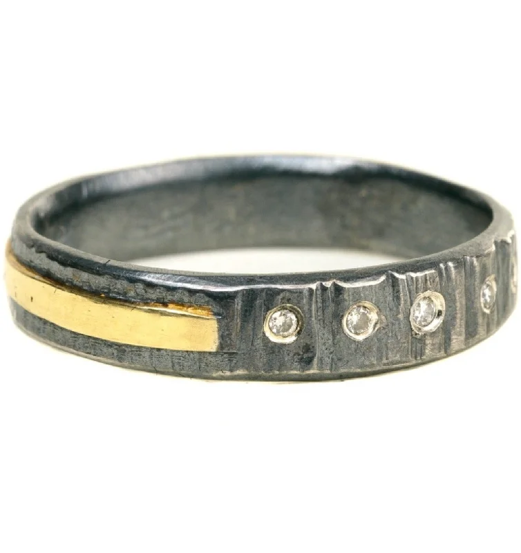 Beautiful Jewelry, Breathtaking Discounts – Hurry In Classic Aspen Band - 18k gold, Oxidized Silver + Reclaimed Diamonds Beautiful Jewelry, Breathtaking Discounts – Hurry In Classic Aspen Band - 18k gold, Oxidized Silver + Reclaimed Diamonds