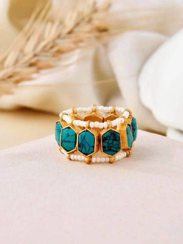 Exclusive Online Jewelry Sale – Don't Wait Classic Polki Stone Ring Light Blue