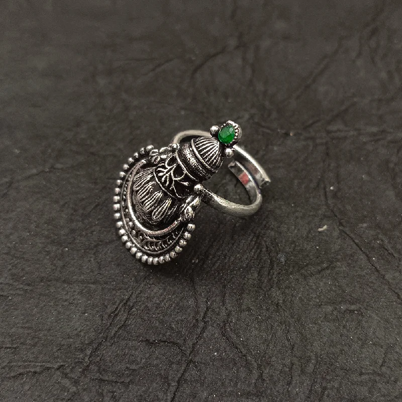 Your Perfect Accessory Now At The Best Price Deep Jewell Oxidised Plated Adjustable Ring Your Perfect Accessory Now At The Best Price Deep Jewell Oxidised Plated Adjustable Ring