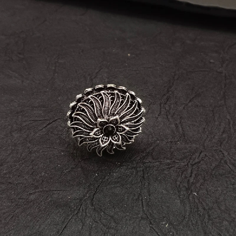 Stunning Statement Jewelry, Unbeatable Discounts Deep Jewell Oxidised Plated Adjustable Ring Stunning Statement Jewelry, Unbeatable Discounts Deep Jewell Oxidised Plated Adjustable Ring