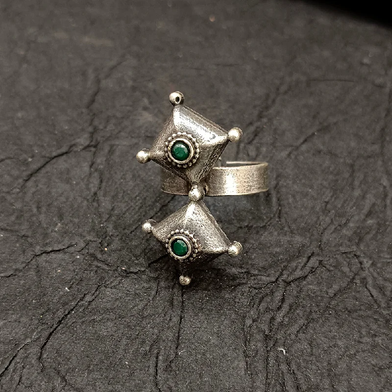Make Your Outfit Shine With Discounted Jewelry Deep Jewell Oxidised Plated Adjustable Ring Make Your Outfit Shine With Discounted Jewelry Deep Jewell Oxidised Plated Adjustable Ring