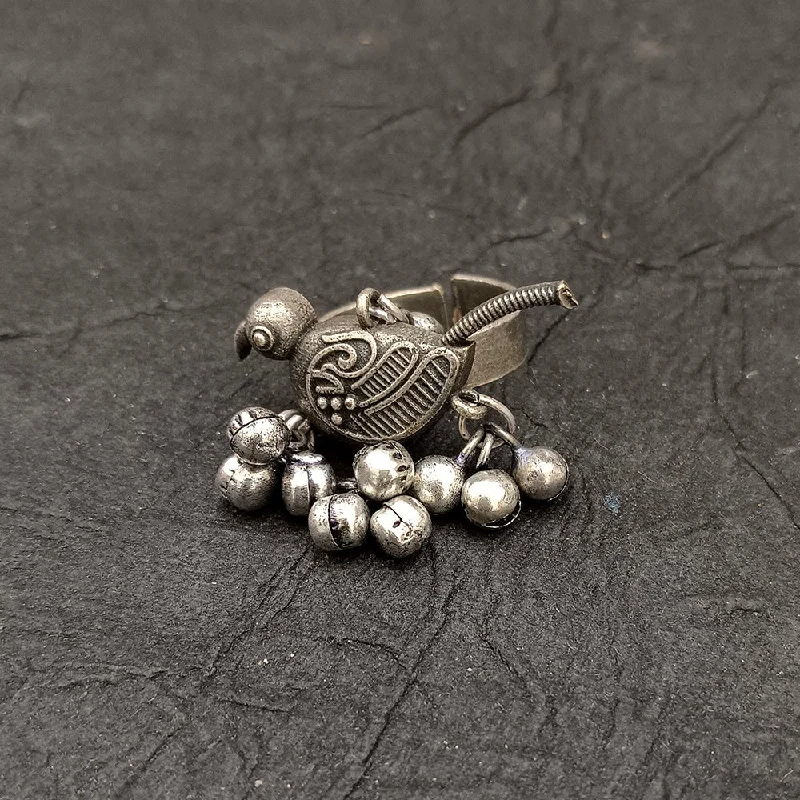 Dainty And Elegant Jewelry Now At Reduced Prices Deep Jewell Oxidised Plated Sparrow Adjustable Ring Dainty And Elegant Jewelry Now At Reduced Prices Deep Jewell Oxidised Plated Sparrow Adjustable Ring