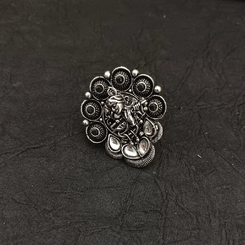 Jewelry Clearance Event – Stock Up Before It's Over Deep Jewell Oxidised Plated Temple Adjustable Ring Jewelry Clearance Event – Stock Up Before It's Over Deep Jewell Oxidised Plated Temple Adjustable Ring