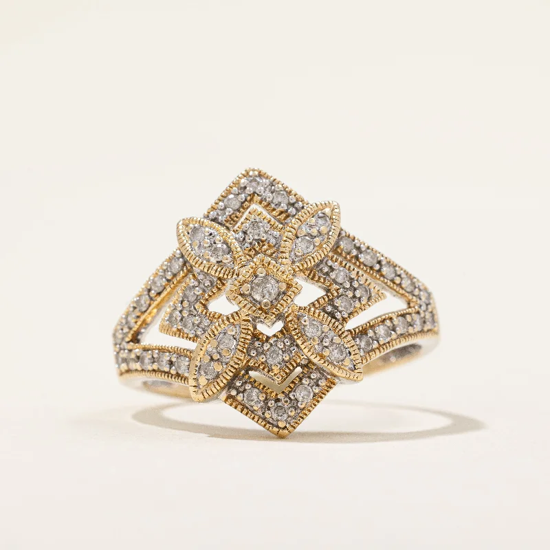 Limited-Stock Jewelry Sale – Once It's Gone, It's Gone Diamond Cocktail Ring | 0.23ctw | SZ 8.75 | Limited-Stock Jewelry Sale – Once It's Gone, It's Gone Diamond Cocktail Ring | 0.23ctw | SZ 8.75 |