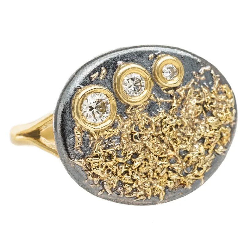 Shine In Style – Shop Jewelry Discounts Today Dusted Signet Ring - 22k/18k Gold, Oxidized Silver + Reclaimed Diamonds Shine In Style – Shop Jewelry Discounts Today Dusted Signet Ring - 22k/18k Gold, Oxidized Silver + Reclaimed Diamonds
