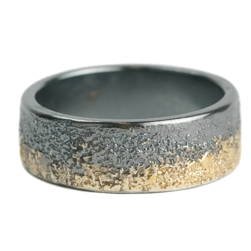 Best Jewelry Deals – Premium Quality At Exclusive Discounts Dusted Slice Ring - 22k Gold, Oxidized Argentium Silver Best Jewelry Deals – Premium Quality At Exclusive Discounts Dusted Slice Ring - 22k Gold, Oxidized Argentium Silver