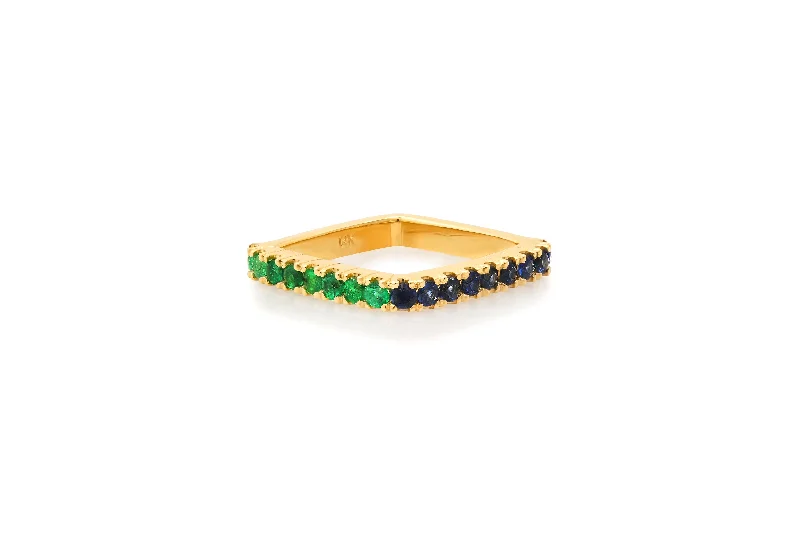 Beautiful Jewelry, Breathtaking Discounts – Hurry In Emerald and Sapphire Square Ring Beautiful Jewelry, Breathtaking Discounts – Hurry In Emerald and Sapphire Square Ring