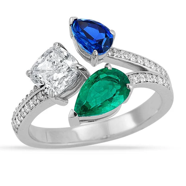 Exclusive Jewelry Offers – Shine For Less Grown Diamond and Multi-Gemstone Cocktail Ring in 14K White Gold Exclusive Jewelry Offers – Shine For Less Grown Diamond and Multi-Gemstone Cocktail Ring in 14K White Gold
