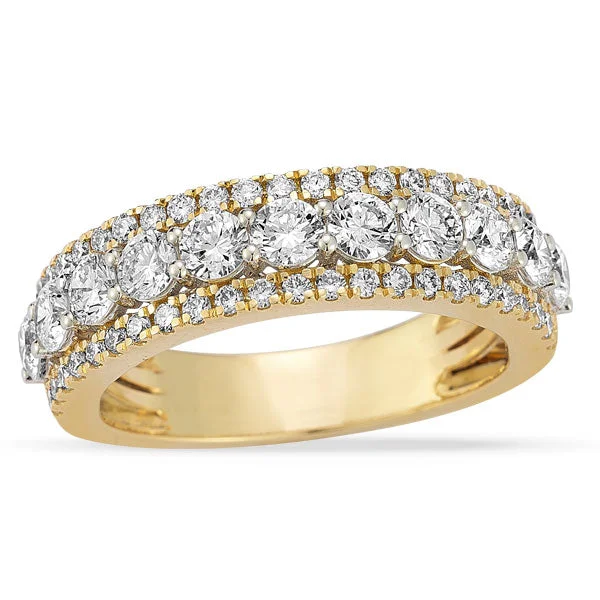 Don't Miss Our Biggest Jewelry Sale Of The Season Grown Diamond Triple Row Band in 14K Two Tone Gold Don't Miss Our Biggest Jewelry Sale Of The Season Grown Diamond Triple Row Band in 14K Two Tone Gold