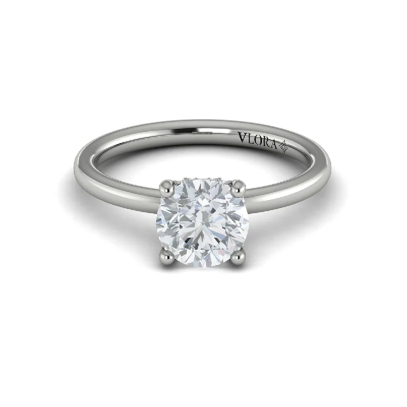Chic, Trendy, And Affordable Jewelry Sale Hidden Halo Engagement Ring in 14K White Gold Chic, Trendy, And Affordable Jewelry Sale Hidden Halo Engagement Ring in 14K White Gold