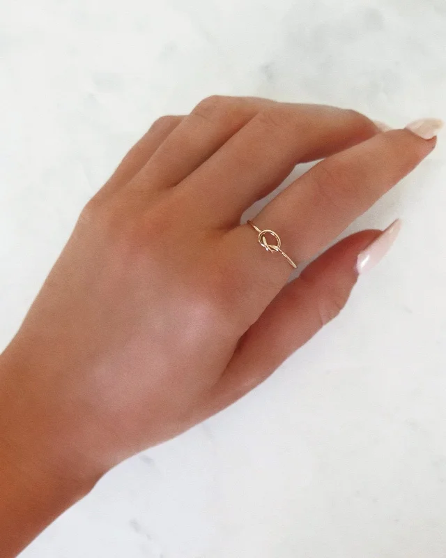 Luxury Jewelry Clearance – Shop Premium Styles Now Love Knot Ring - 14k Yellow Gold Fill