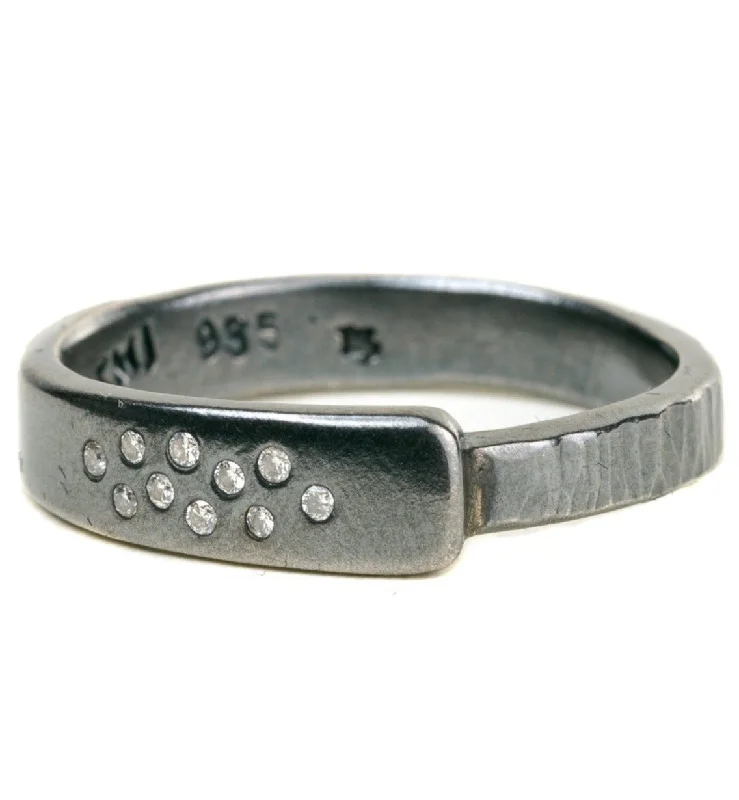 Trending Jewelry Styles Now At Limited-Time Discounts Luxe Aspen Band - Oxidized Silver + Reclaimed Diamonds Trending Jewelry Styles Now At Limited-Time Discounts Luxe Aspen Band - Oxidized Silver + Reclaimed Diamonds