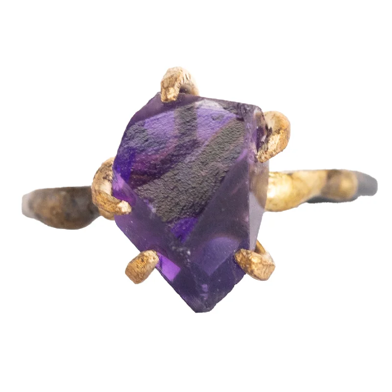 Trending Jewelry Now At Unbeatable Prices OOAK Amethyst Medium Stone Ring - Oxidized Silver with 14k Rose White Gold + 18k Yellow Gold Claws - Sz. 6.5 Trending Jewelry Now At Unbeatable Prices OOAK Amethyst Medium Stone Ring - Oxidized Silver with 14k Rose White Gold + 18k Yellow Gold Claws - Sz. 6.5