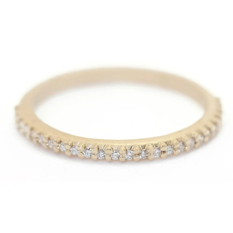 Affordable Elegance – Special Jewelry Sale Now Live Pave Slender Band - l8k Yellow Gold + Diamonds (.l2 ctw) Affordable Elegance – Special Jewelry Sale Now Live Pave Slender Band - l8k Yellow Gold + Diamonds (.l2 ctw)