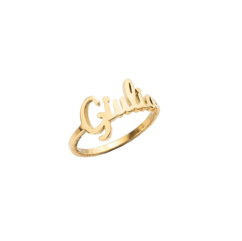 Luxury Jewelry Without The Luxury Price Tag Personalized Cursive Name Ring