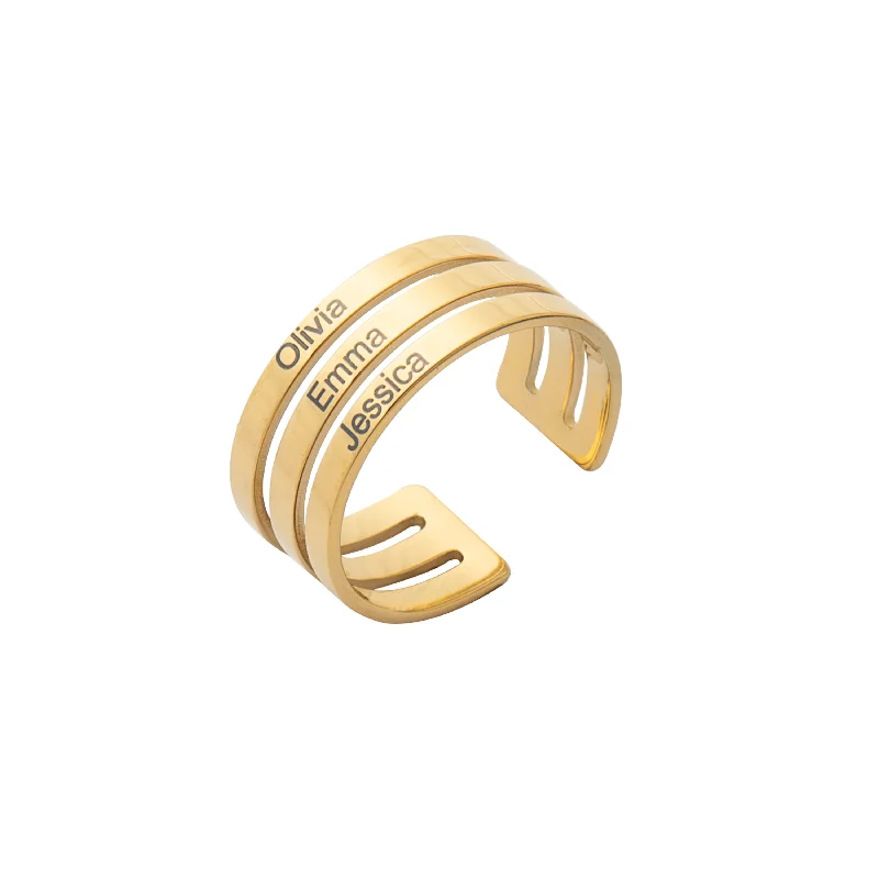 Get The Best Deals On Timeless Jewelry Pieces Three Names Custom Ring